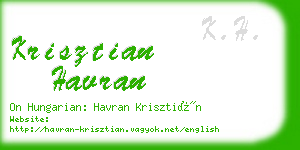 krisztian havran business card